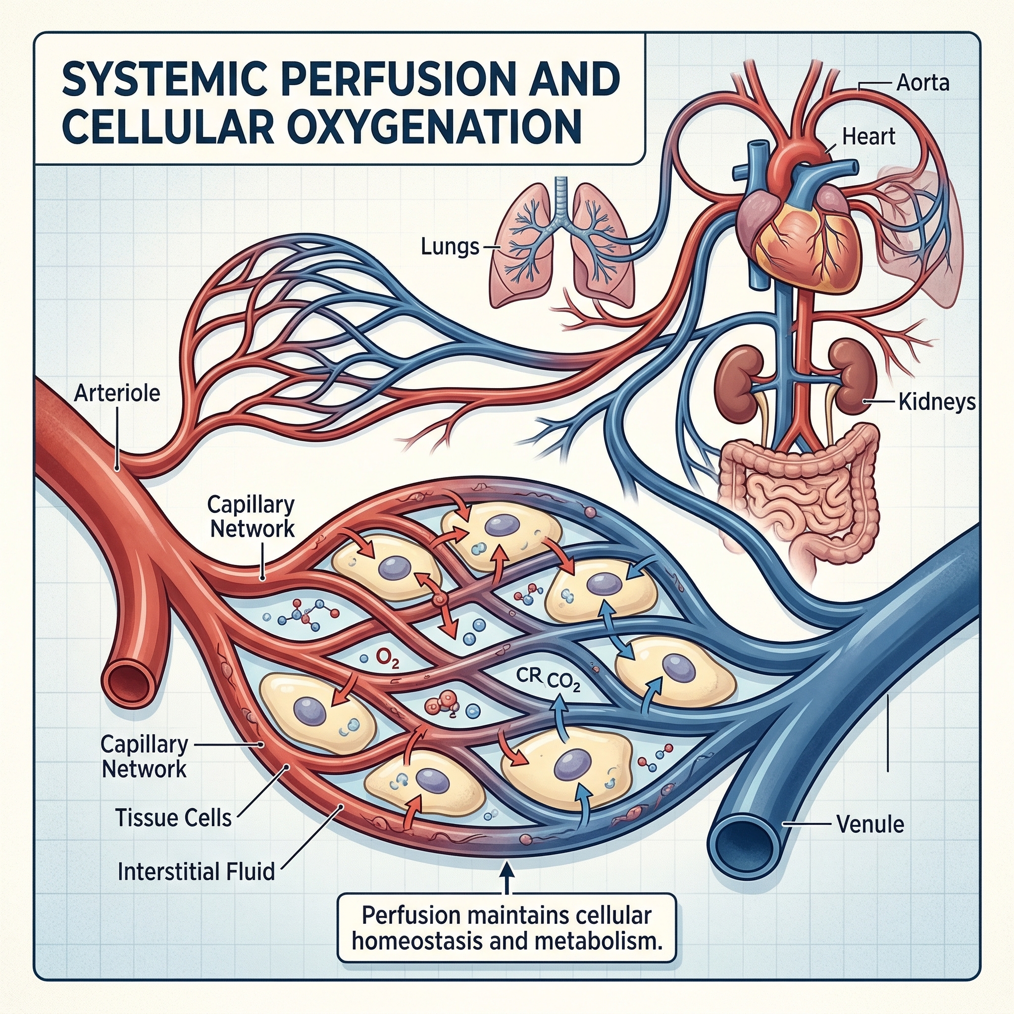 Systemic Perfusion and Cellular Oxygenation