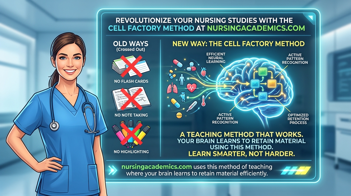 Revolutionize your nursing studies with the Cell Factory Method at NursingAcademics.com