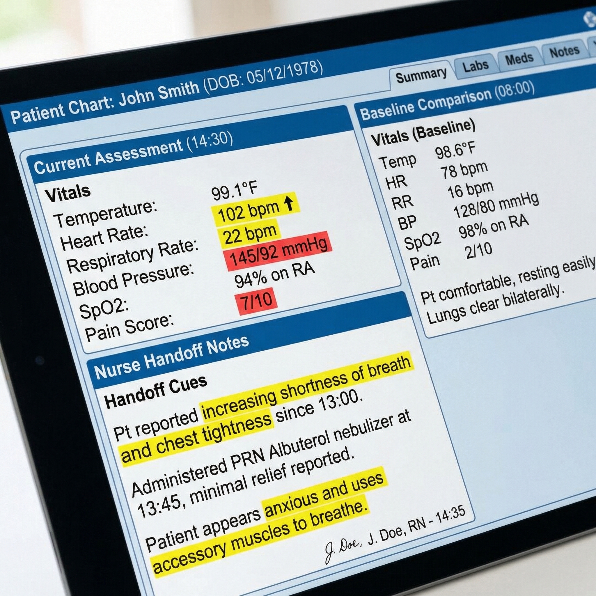 Student moving from confusion to clinical understanding